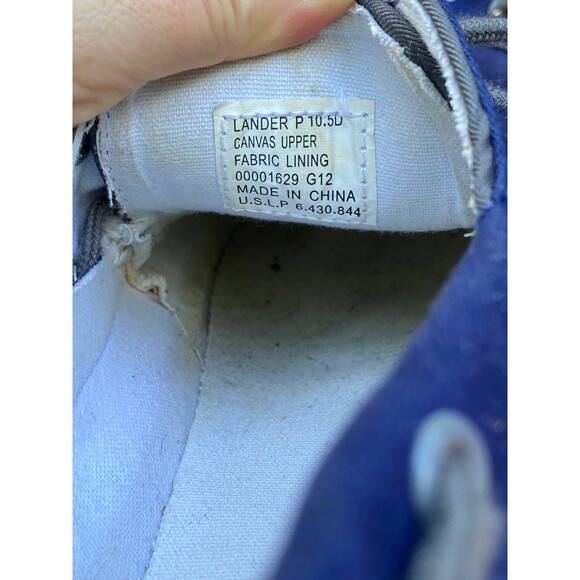 POLO by Ralph Lauren LANDER Men’s 10.5 Boat Shoes Navy Canvas White Trim - Picture 11 of 11